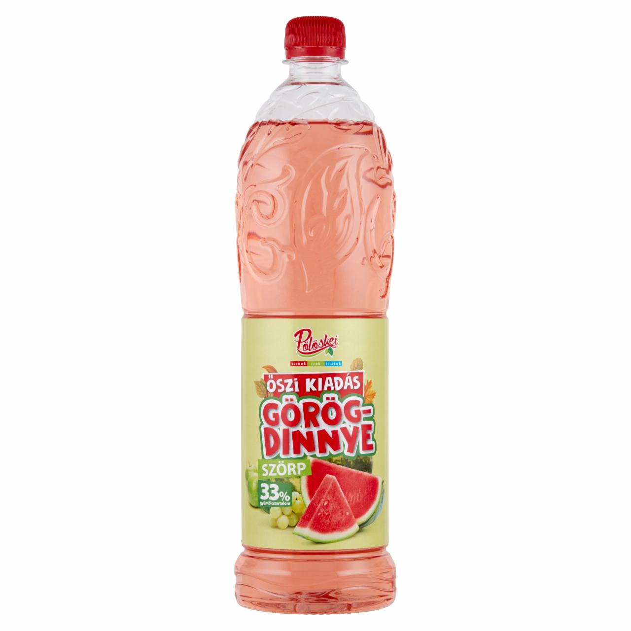 Képek - Pölöskei görögdinnye ízű vegyes gyümölcsszörp cukorral és édesítőszerrel 1 l