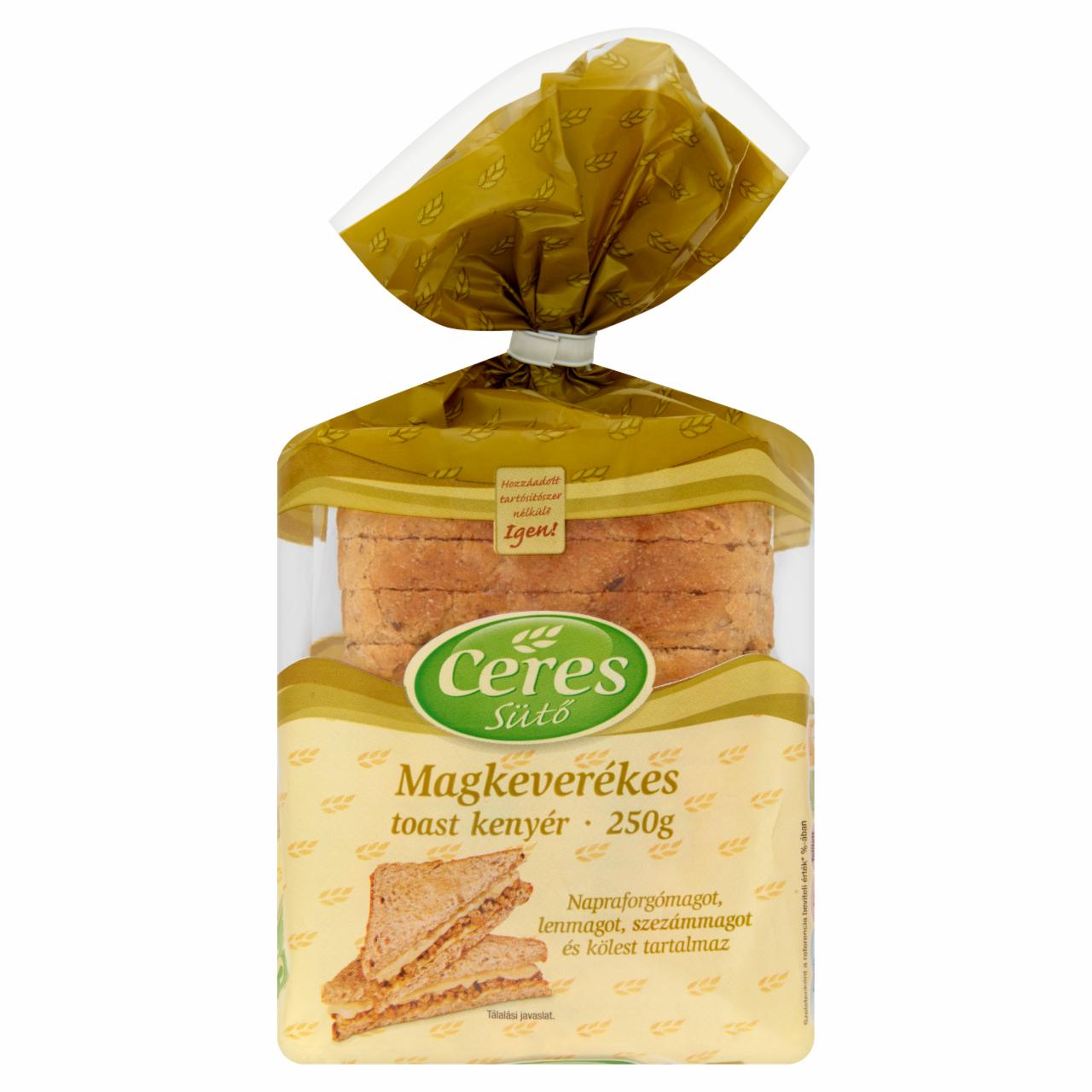 Képek - Ceres magkeverékes toast kenyér napraforgó-, len- és szezámmaggal 250 g