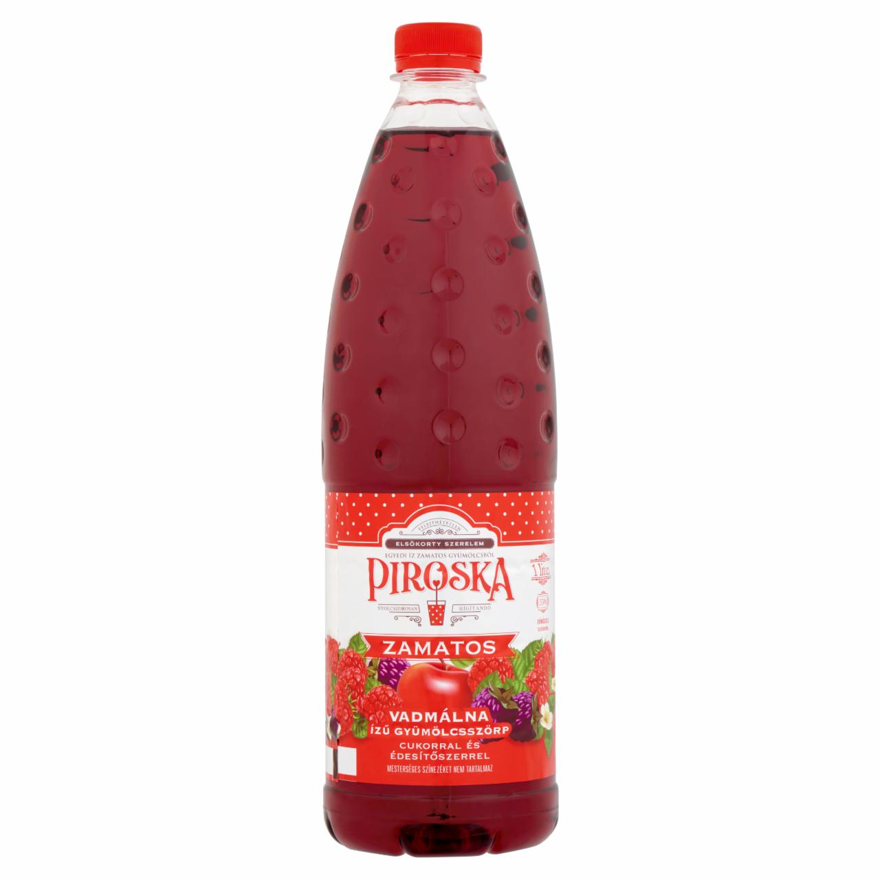 Képek - Piroska vadmálna ízű gyümölcsszörp cukorral és édesítőszerrel 1 l