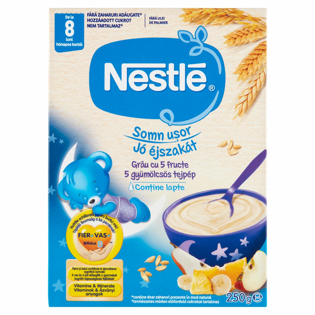 Képek - Nestlé Jó éjszakát 5 gyümölcsös tejpép 8 hónapos kortól 250 g