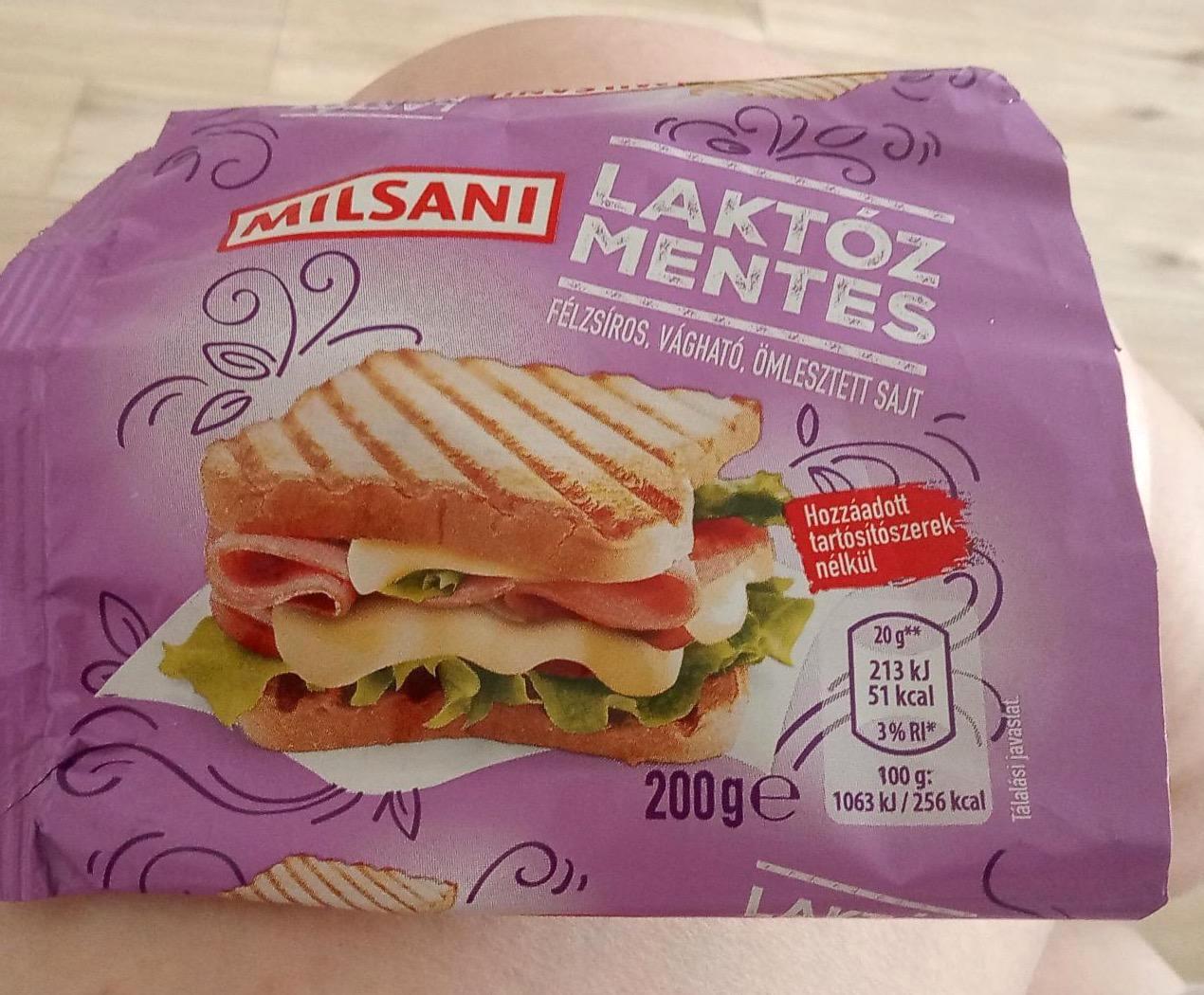 Képek - Laktózmentes félzsíros vágható ömlesztett sajt Milsani