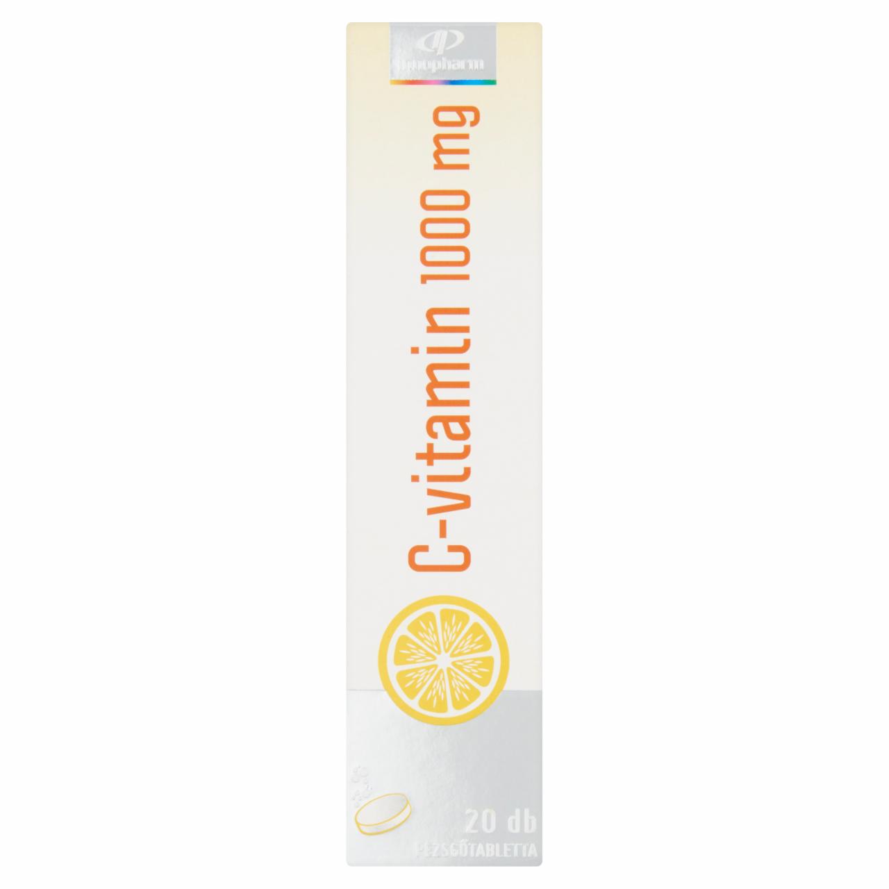 Képek - InnoPharm C-vitamin 1000 mg vérnarancs ízű étrend-kiegészítő pezsgőtabletta 20 db 84 g