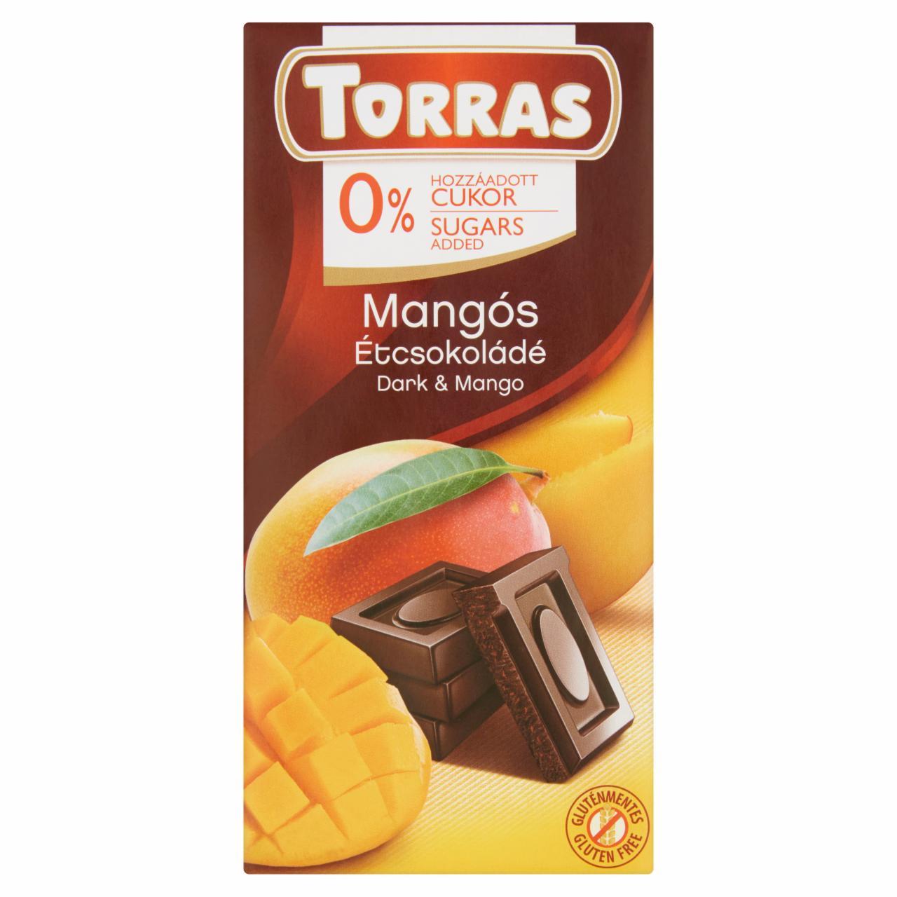 Képek - Mangós étcsokoládé hozzáadott cukor nélkül, édesítőszerrel Torras