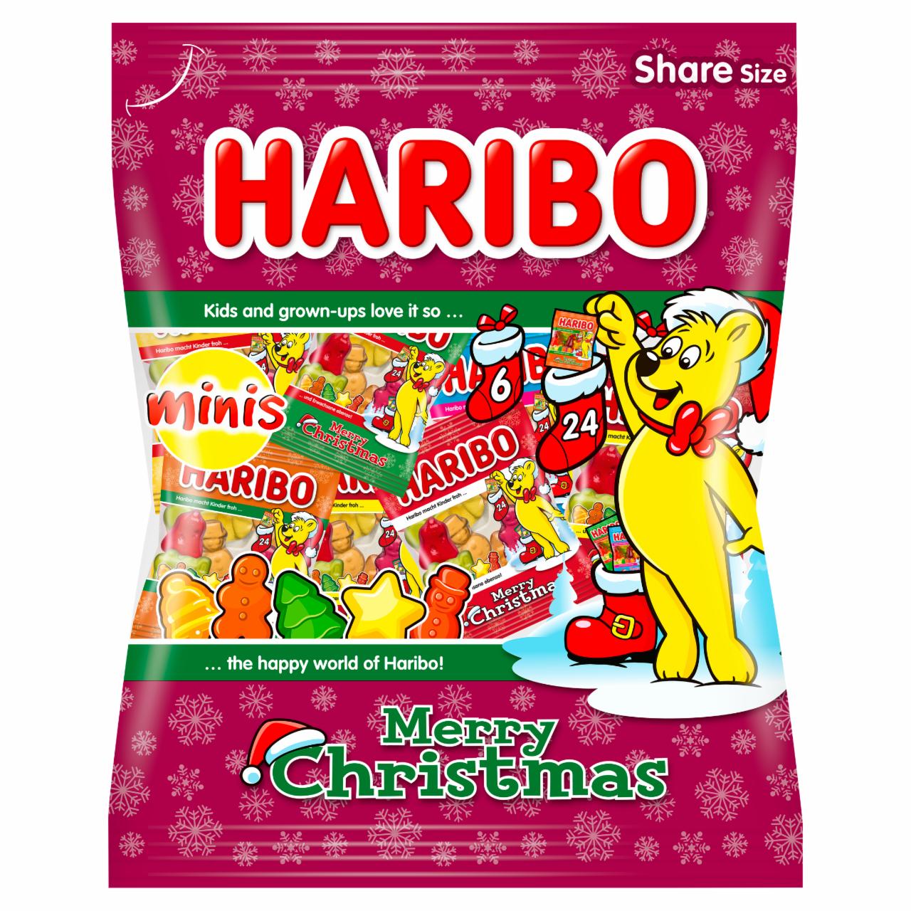 Képek - Haribo Merry Christmas Minis gyümölcsízű gumicukorka 250 g