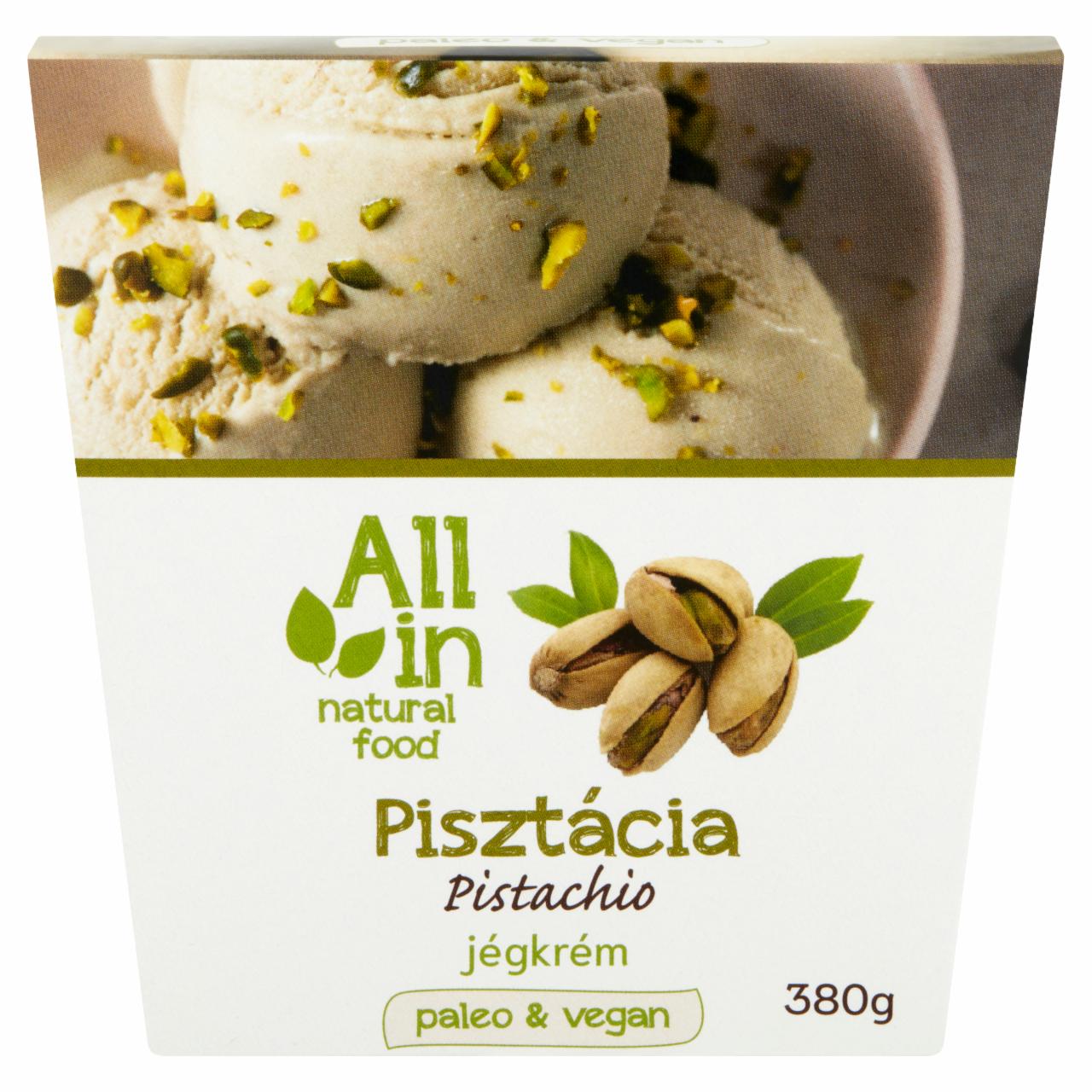 Képek - ALL IN natural food pisztácia jégkrém 380 g