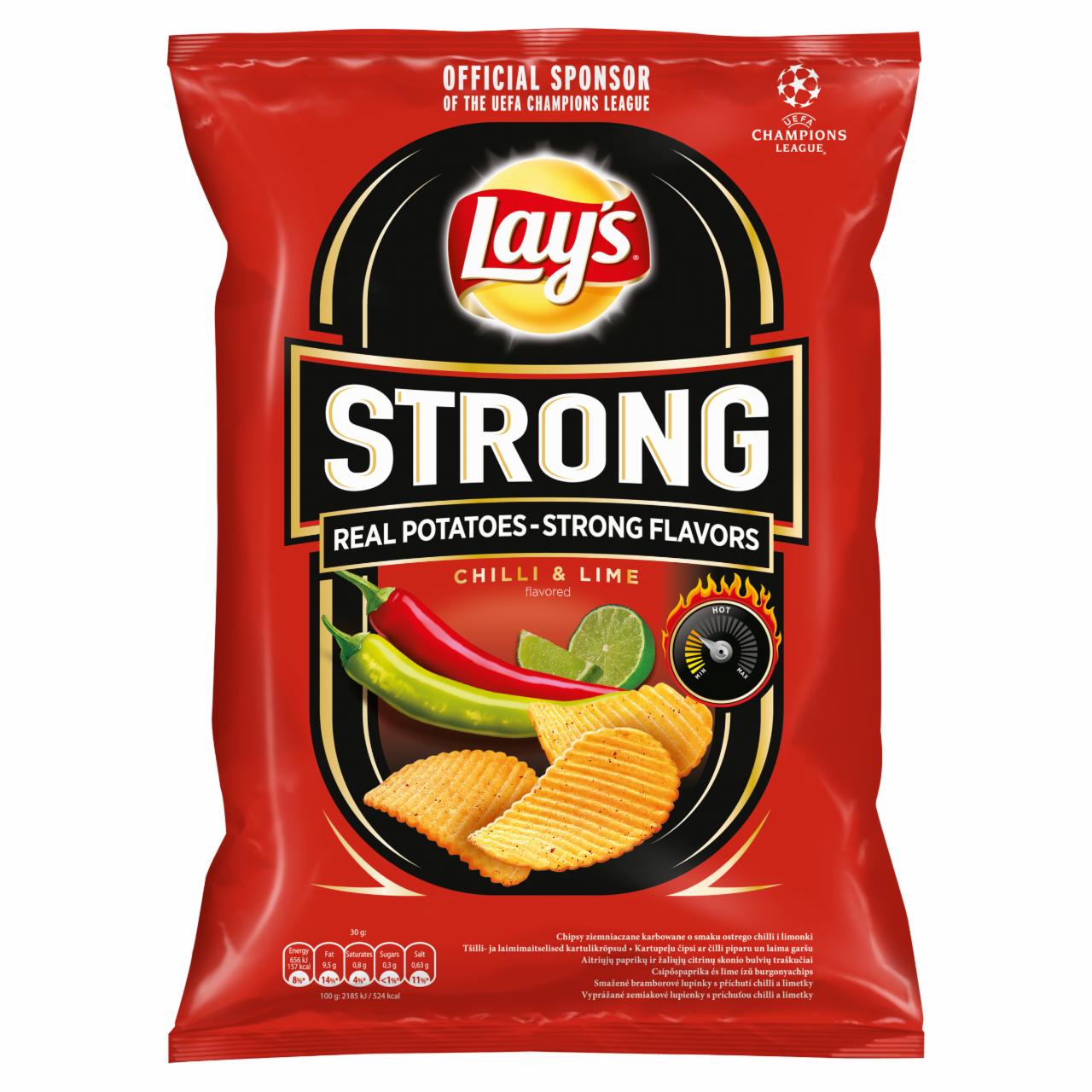 Képek - Lay's Strong csípőspaprika és lime ízű burgonyachips 265 g