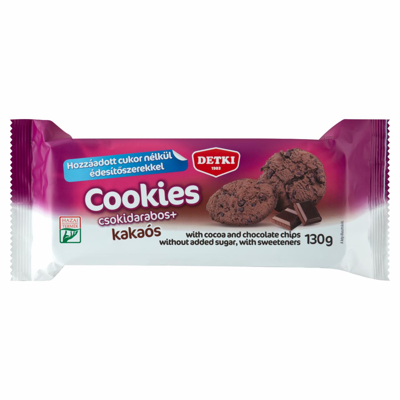 Képek - Detki Vital Cookies kakaós omlós keksz csokoládé darabokkal és édesítőszerekkel 130 g