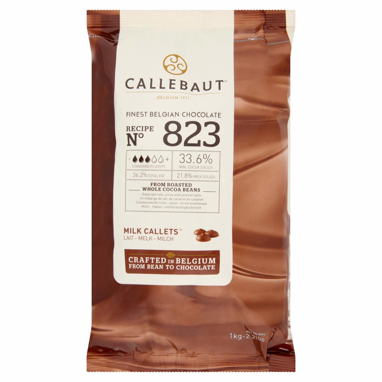 Képek - Callebaut 823NV-W79 tejcsokoládé pasztillák 1 kg