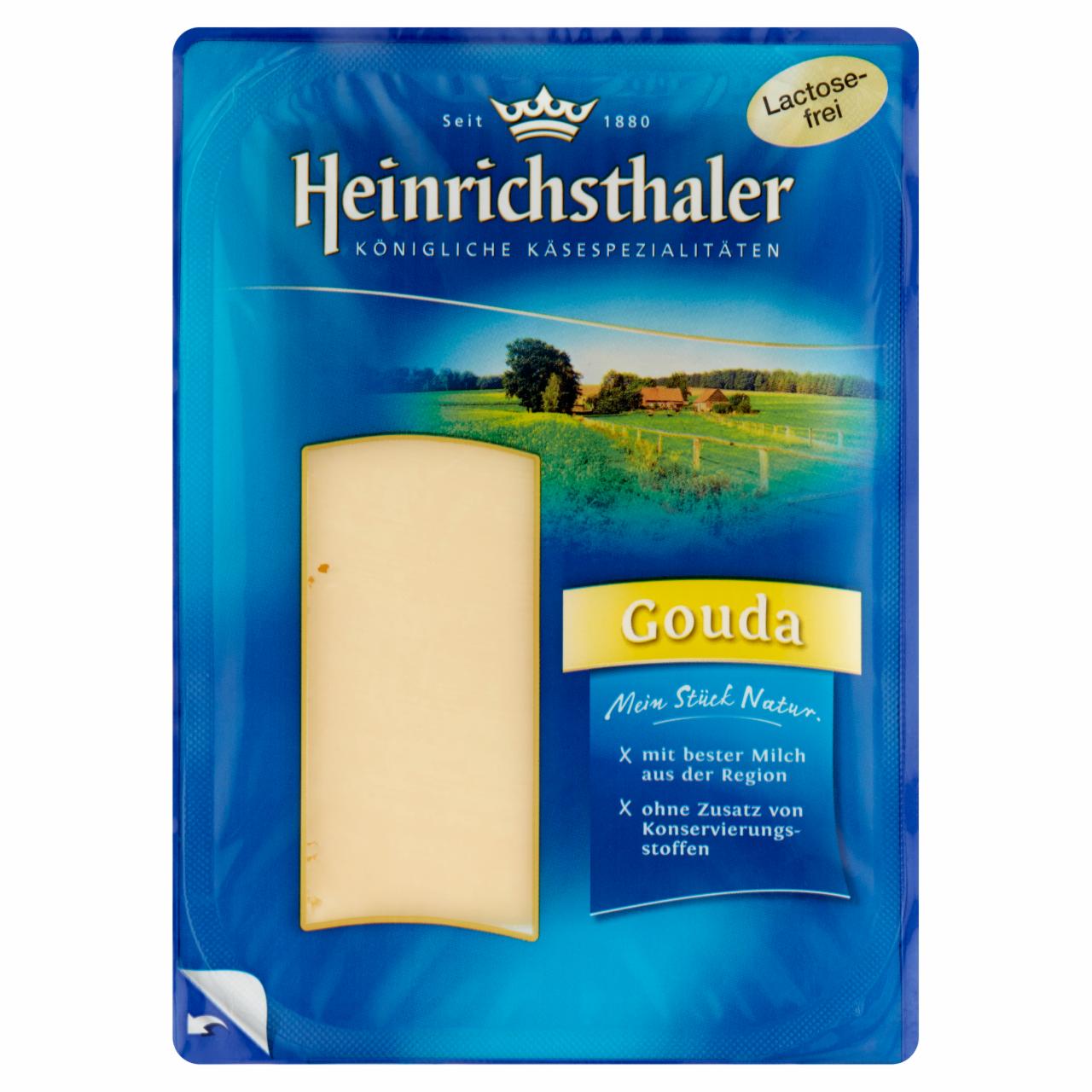 Képek - Heinrichsthaler Gouda zsíros, félkemény, szeletelt, laktózmentes sajt 150 g