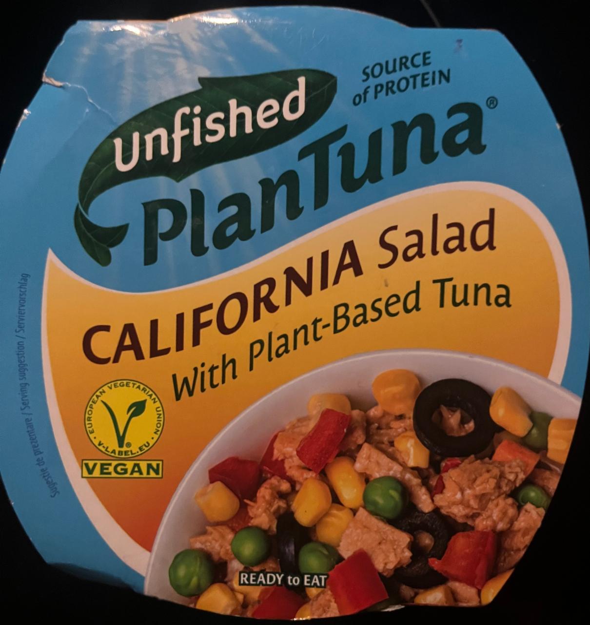 Képek - Unfished PlanTuna vegán növényi alapú kaliforniai tonhalsaláta 160 g e