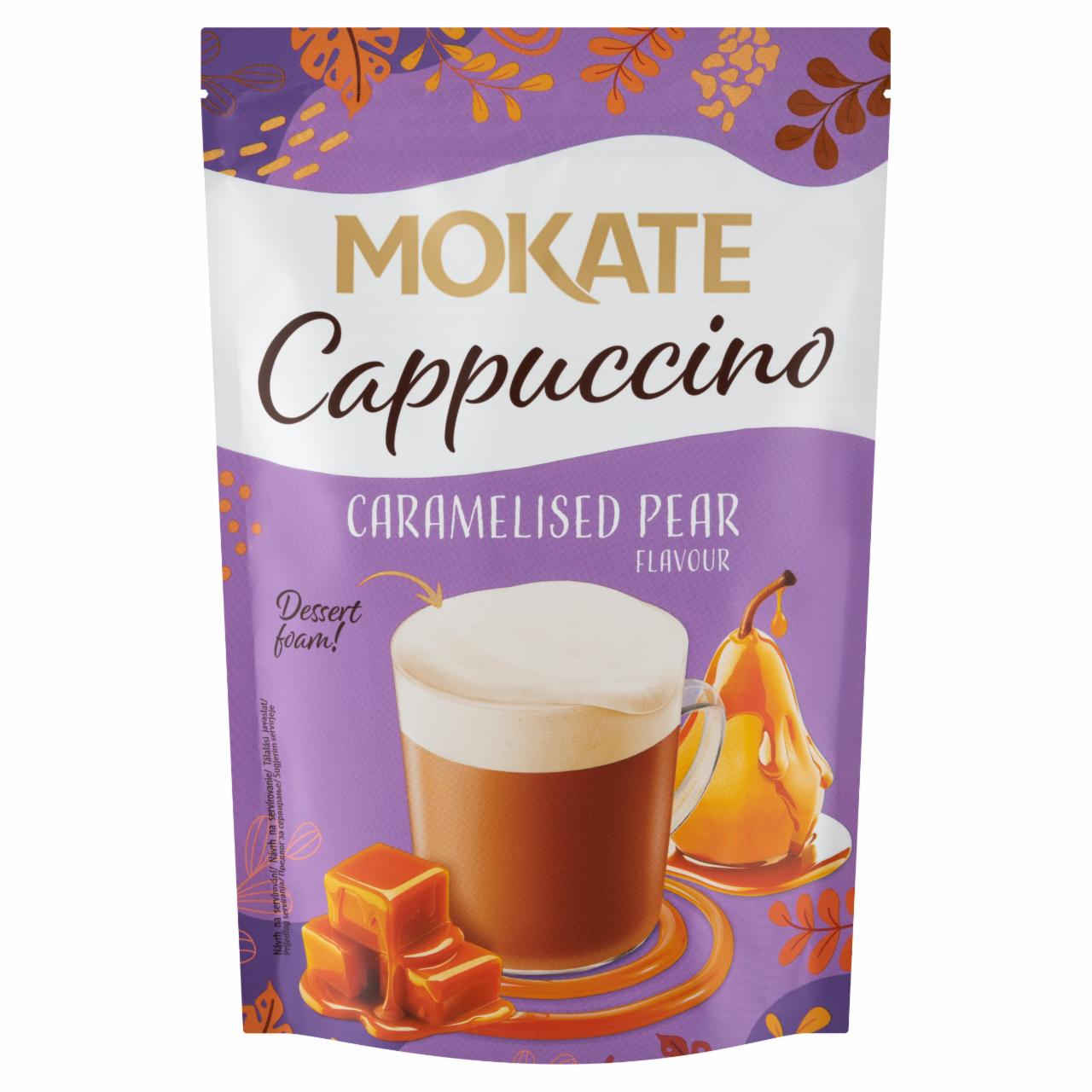 Képek - Mokate Cappuccino karamellizált körte ízű instant kávéitalpor 110 g