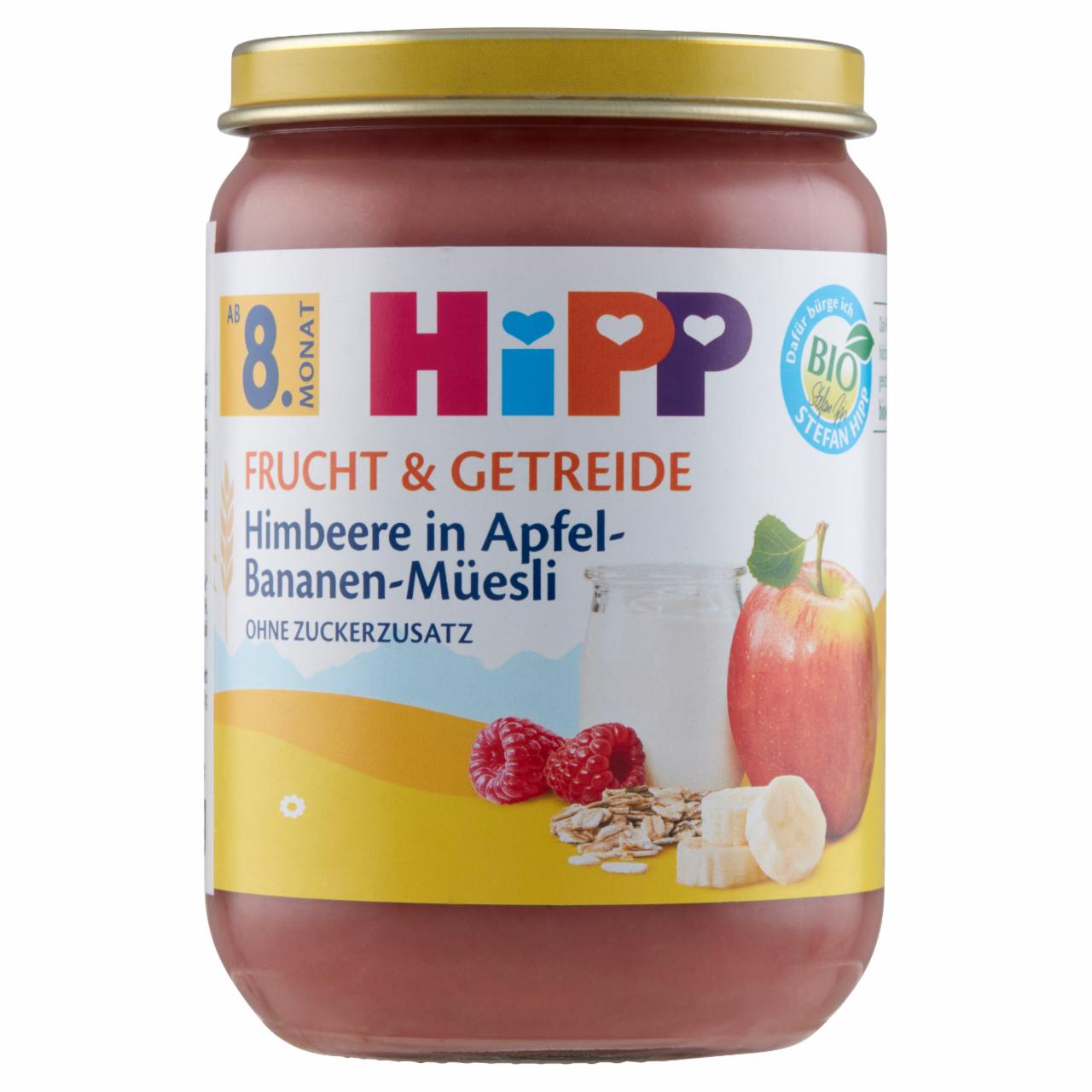 Képek - HiPP BIO alma-banán-málna müzlis joghurttal 8 hónapos kortól 190 g