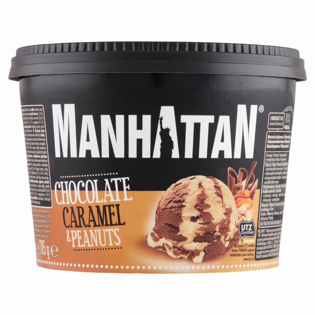 Képek - Manhattan csokoládés-karamelles jégkrém pörkölt földimogyoró darabkákkal 1400 ml
