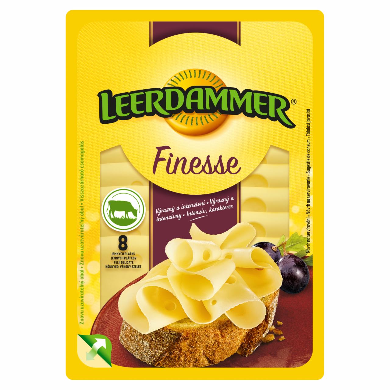 Képek - Leerdammer Finesse Caractère laktózmentes, félkemény, zsíros sajt 8 szelet 80 g