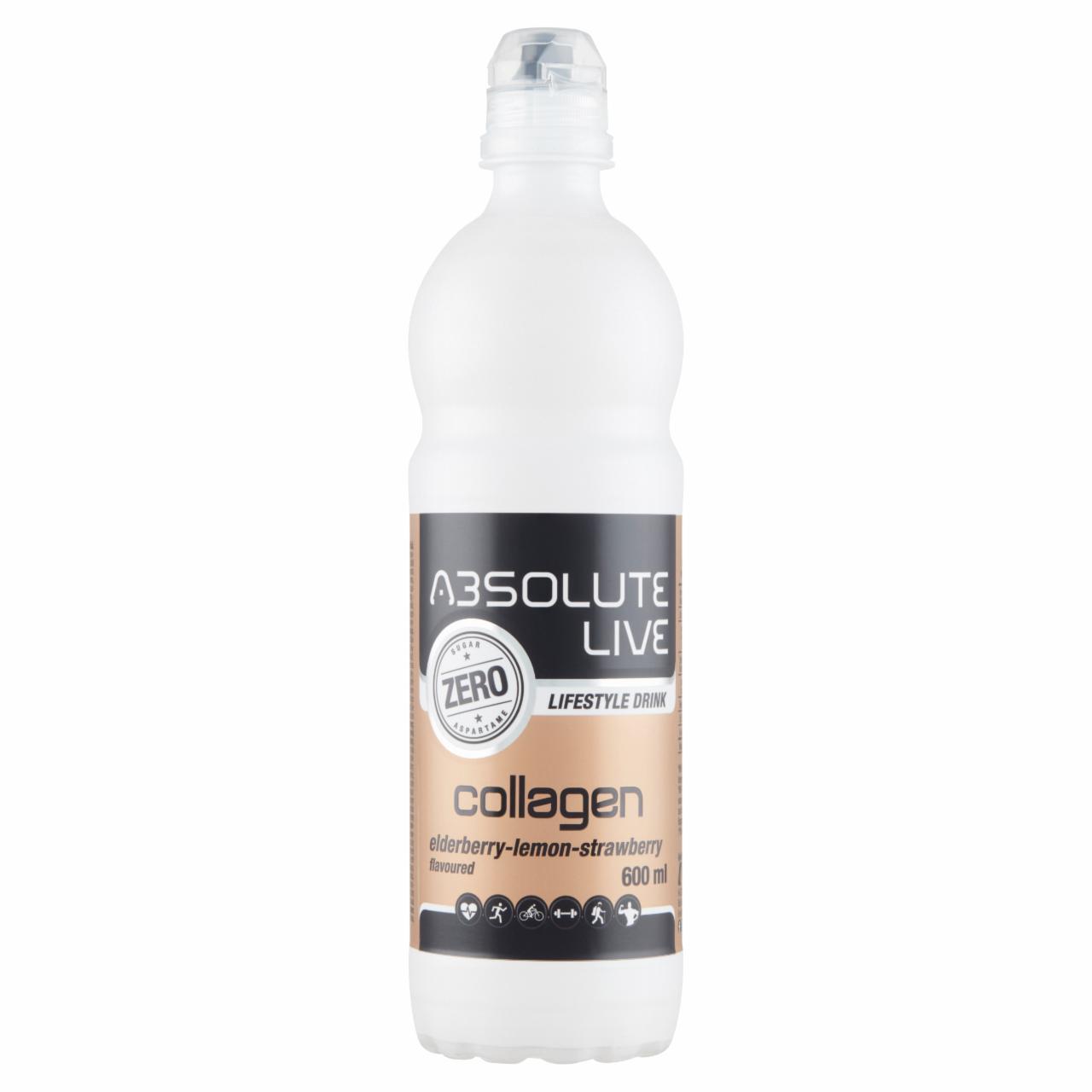 Képek - Absolute LifeStyle Collagen Bodza-citrom-eper ízű szénsavmentes üdítőital