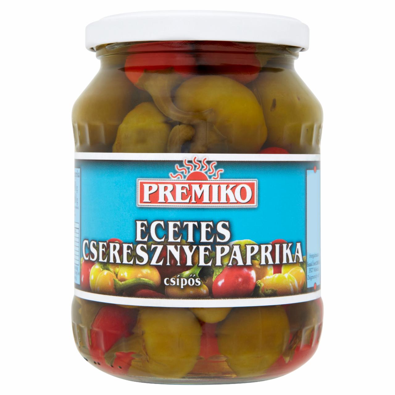 Képek - Premiko csípős ecetes cseresznyepaprika 680 g