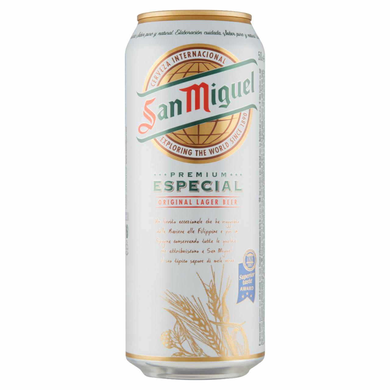 Képek - San Miguel prémium világos sör 5,4% 0,5 l