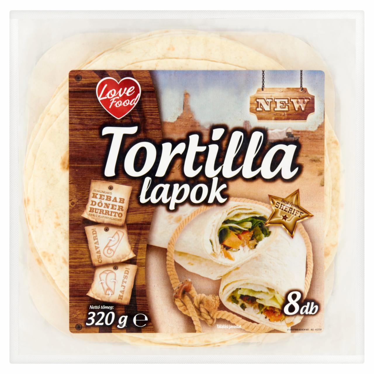 Képek - Love Food tortilla lapok 8 db 320 g