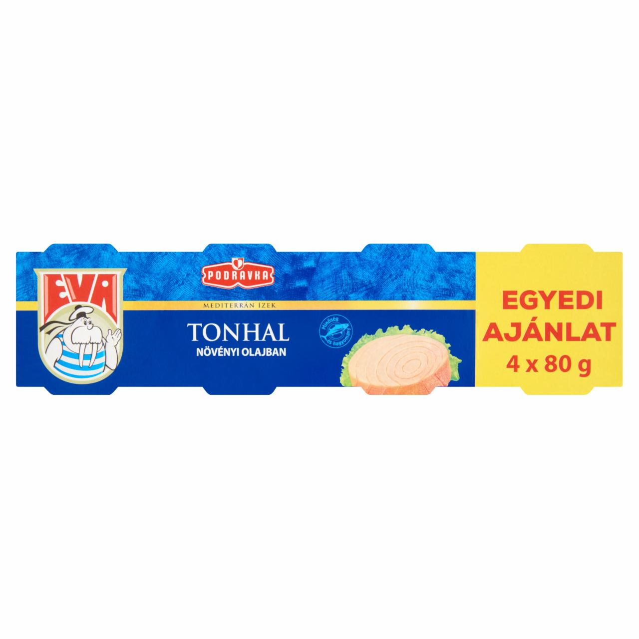 Képek - Eva tonhal növényi olajban 4 x 80 g (320 g)