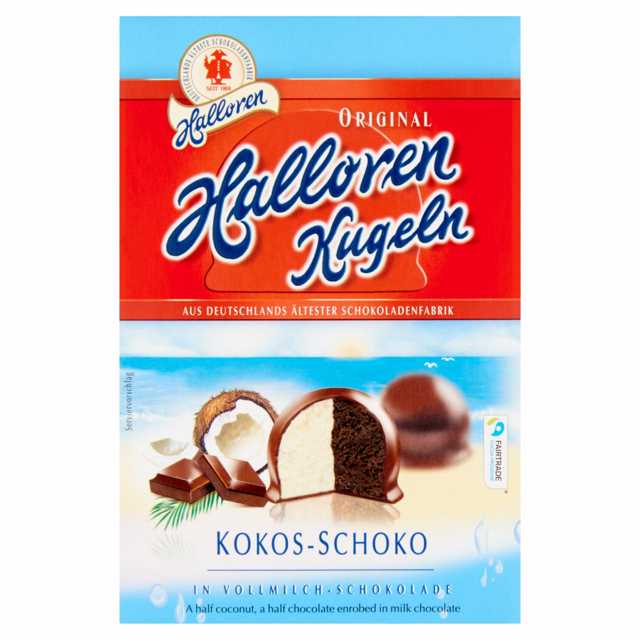 Képek - Halloren csokis-kókuszos ízű csokigolyó 125 g