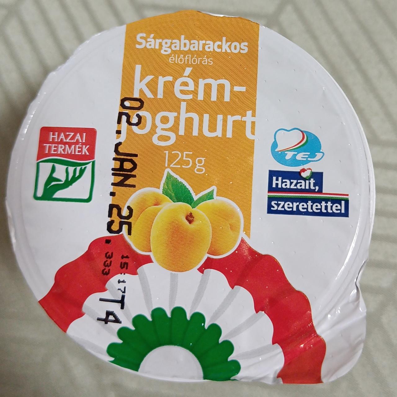 Képek - Sárgabarackos élőflórás krémjoghurt Alföldi Tej