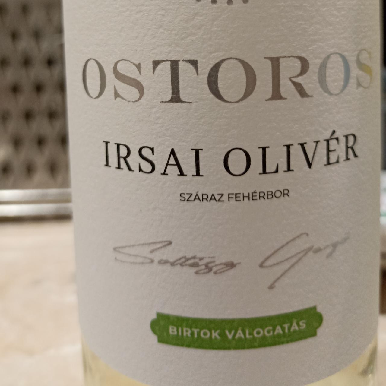 Képek - Ostorosbor Felső-Magyarországi Irsai Olivér száraz fehérbor 11% 750 ml