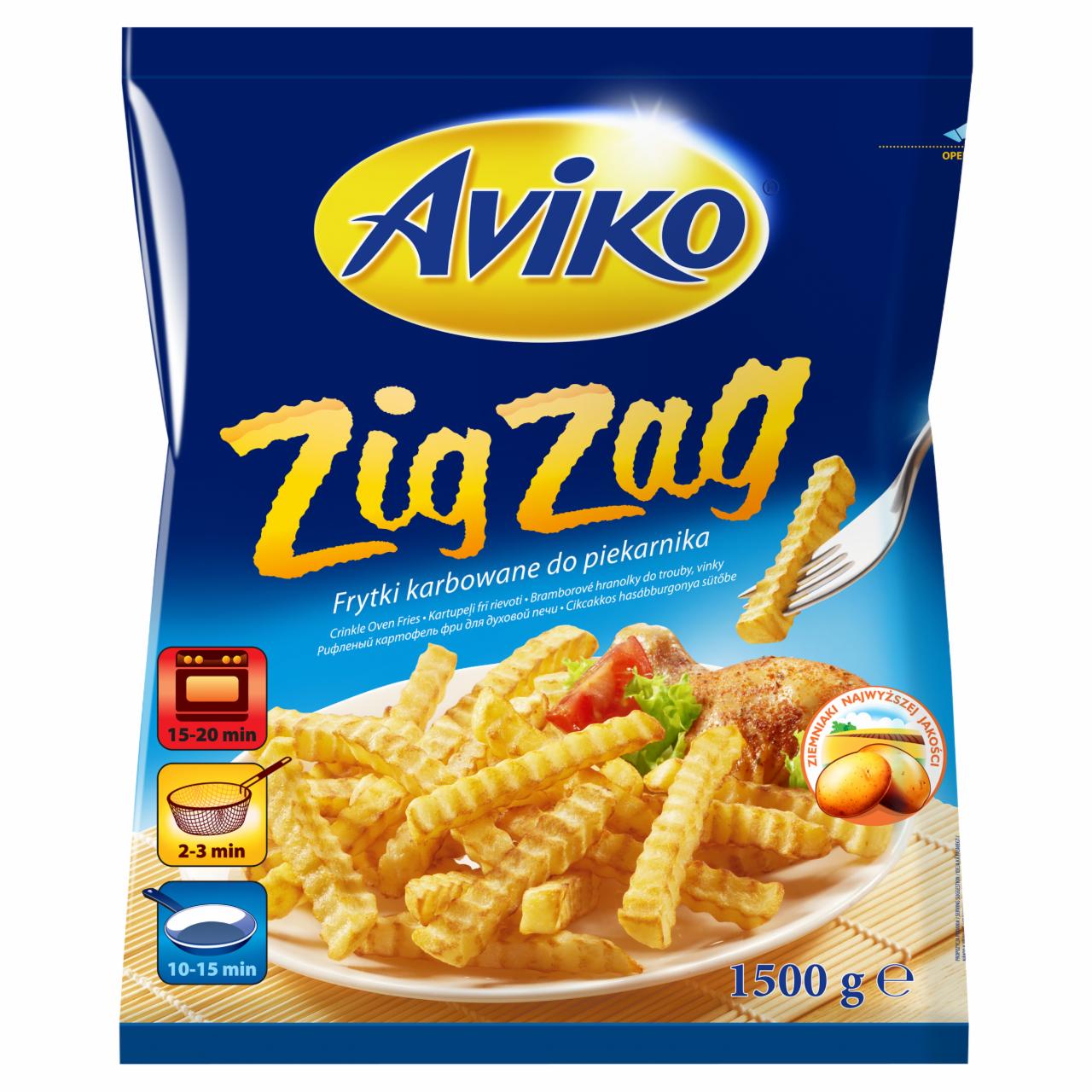 Képek - Aviko Zig Zag elősütött, gyorsfagyasztott, cikcakkos hasábburgonya sütőbe 1500 g