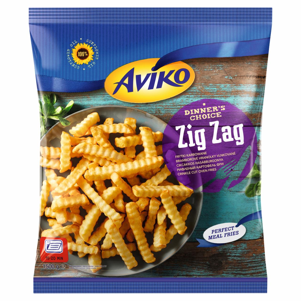 Képek - Aviko Zig Zag elősütött, gyorsfagyasztott, cikcakkos hasábburgonya sütőbe 1500 g