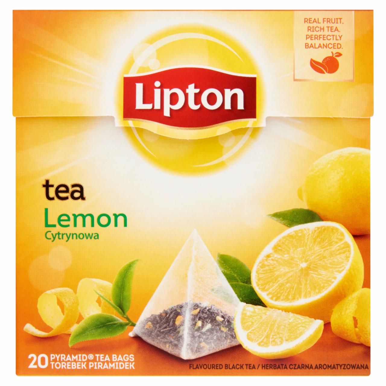 Képek - Lipton citrom ízesített fekete tea 20 filter
