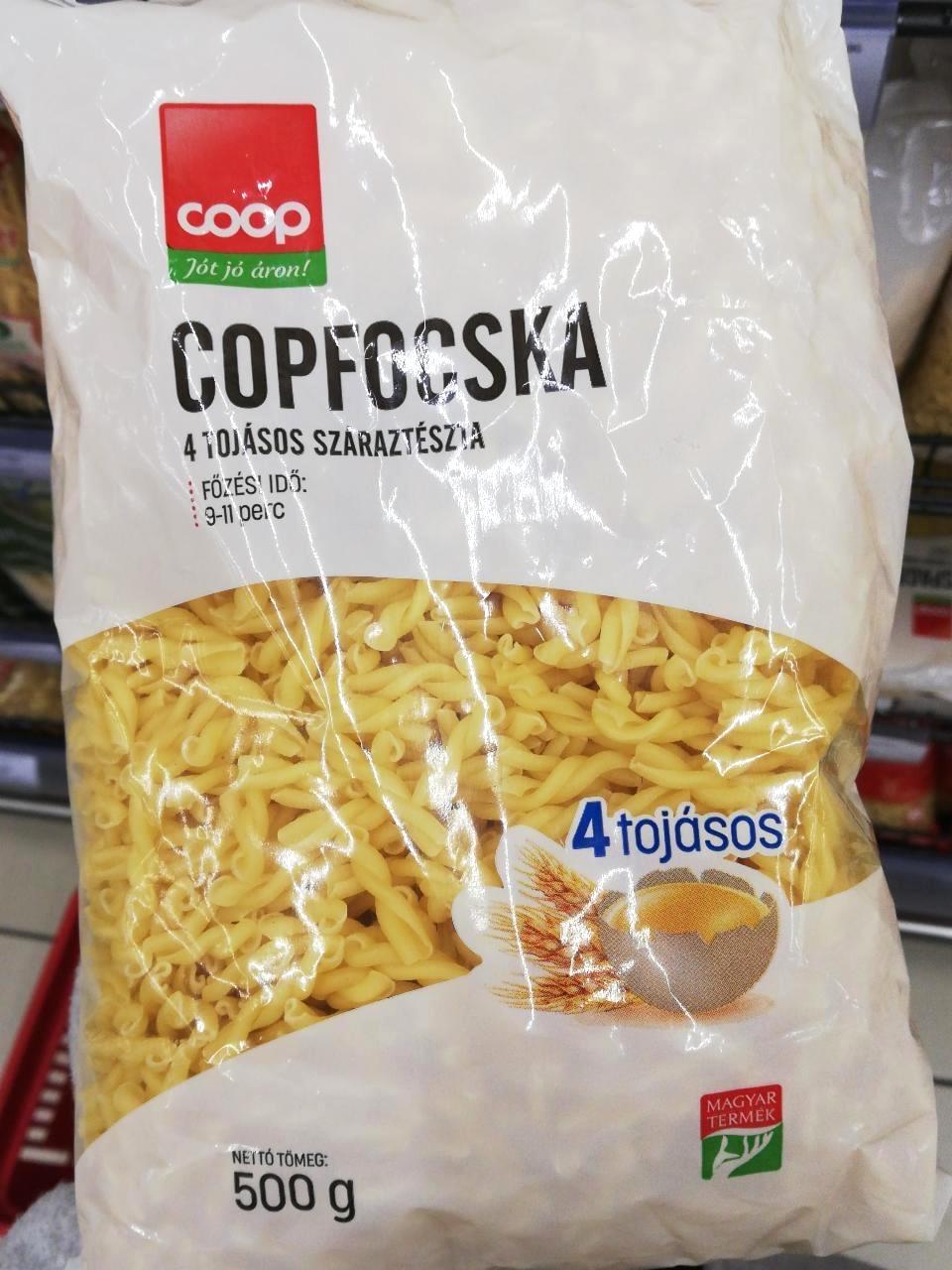 Képek - Copfocska 4 tojásos száraztészta Coop