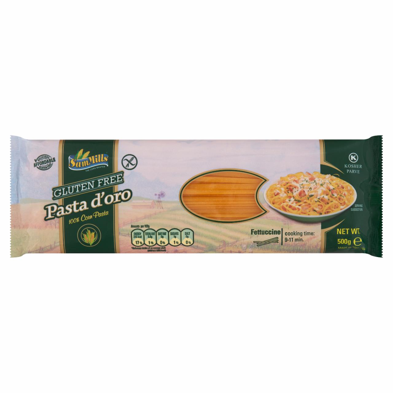 Képek - SamMills Pasta d'oro Fettuccine gluténmentes tészta kukoricából 500 g