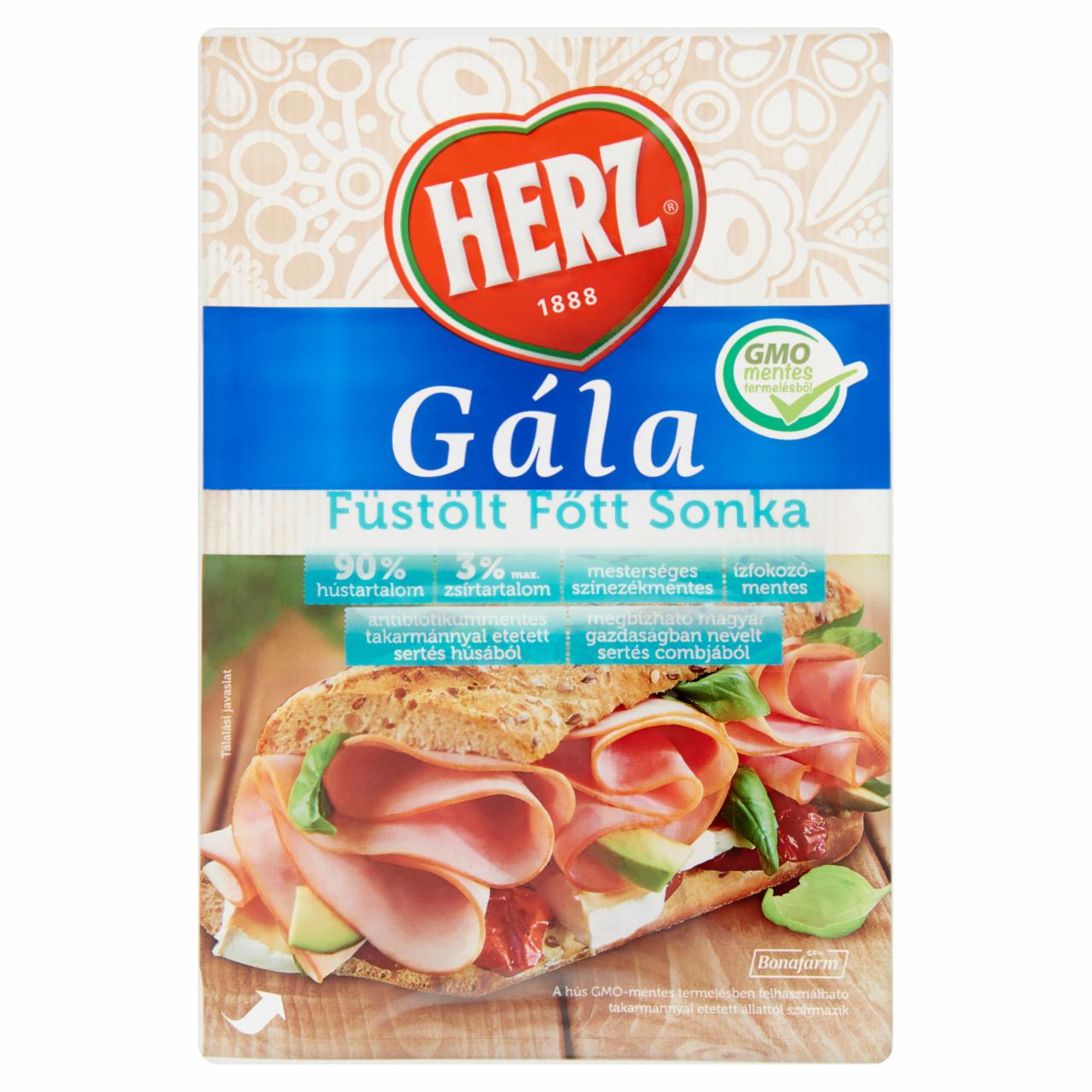 Képek - HERZ Gála szeletelt füstölt főtt sonka 90 g