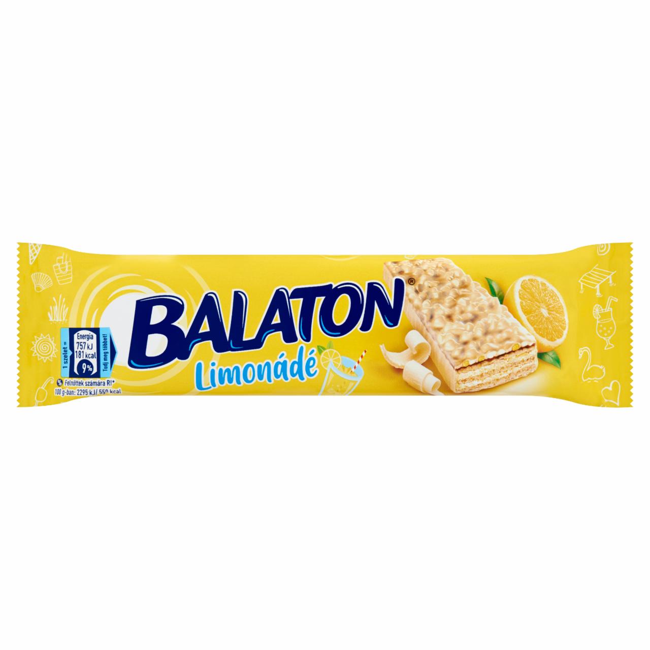 Képek - Balaton Limonádé fehér csokoládéval mártott citromízű krémmel töltött ostya 33 g