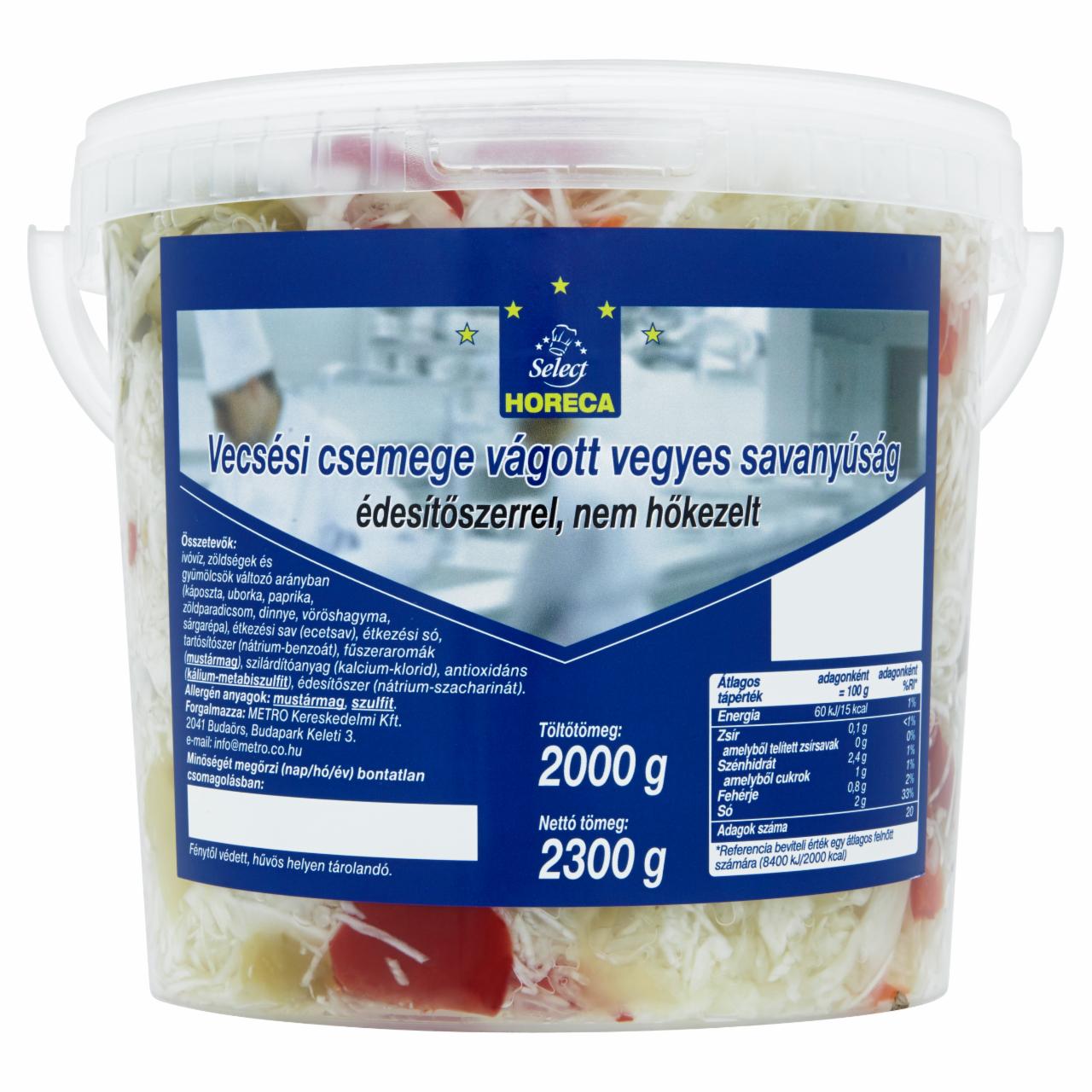 Képek - Horeca Select vecsési csemege vágott vegyes savanyúság édesítőszerrel 2300 g