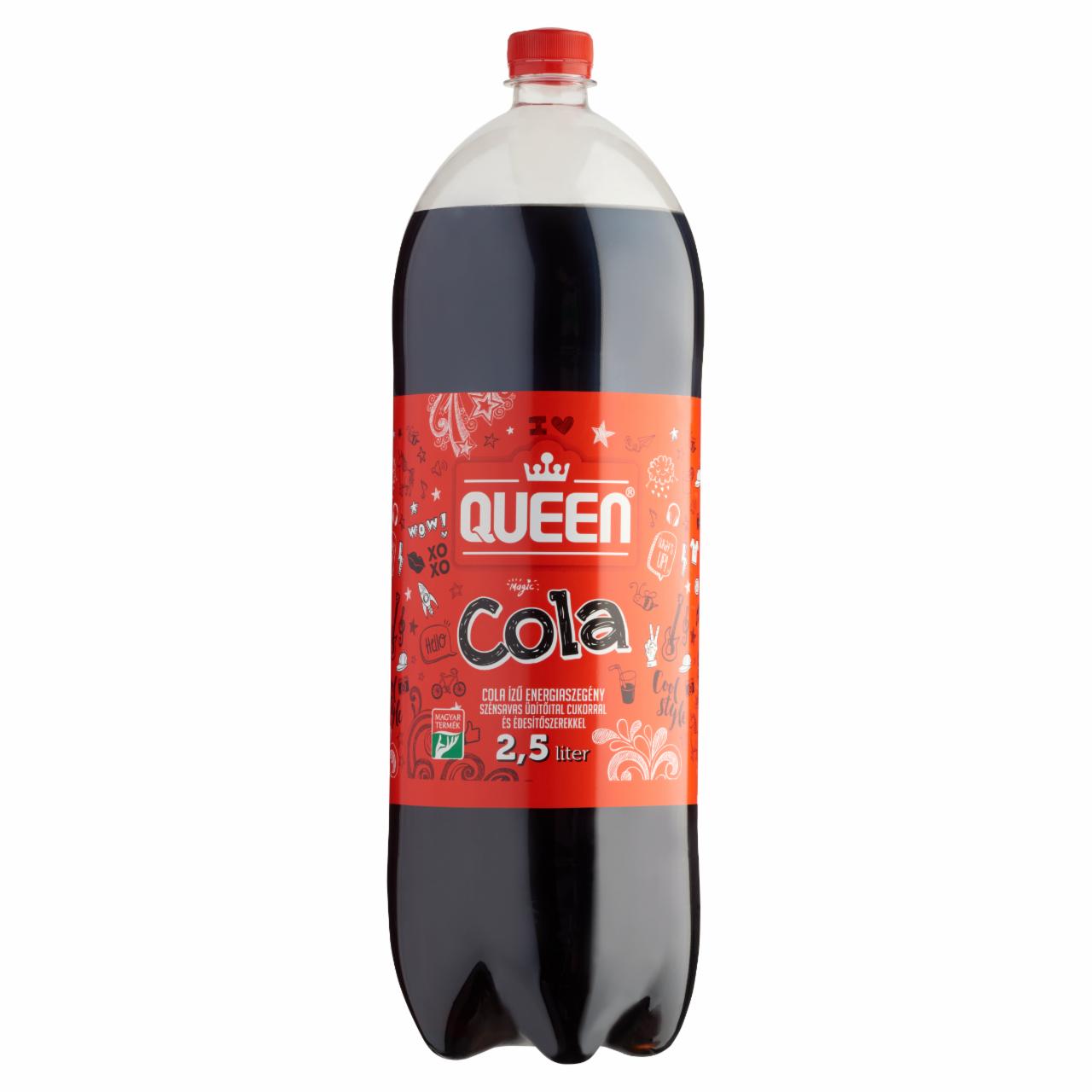 Képek - Queen cola ízű energiaszegény szénsavas üdítőital cukorral és édesítőszerekkel 2,5 l