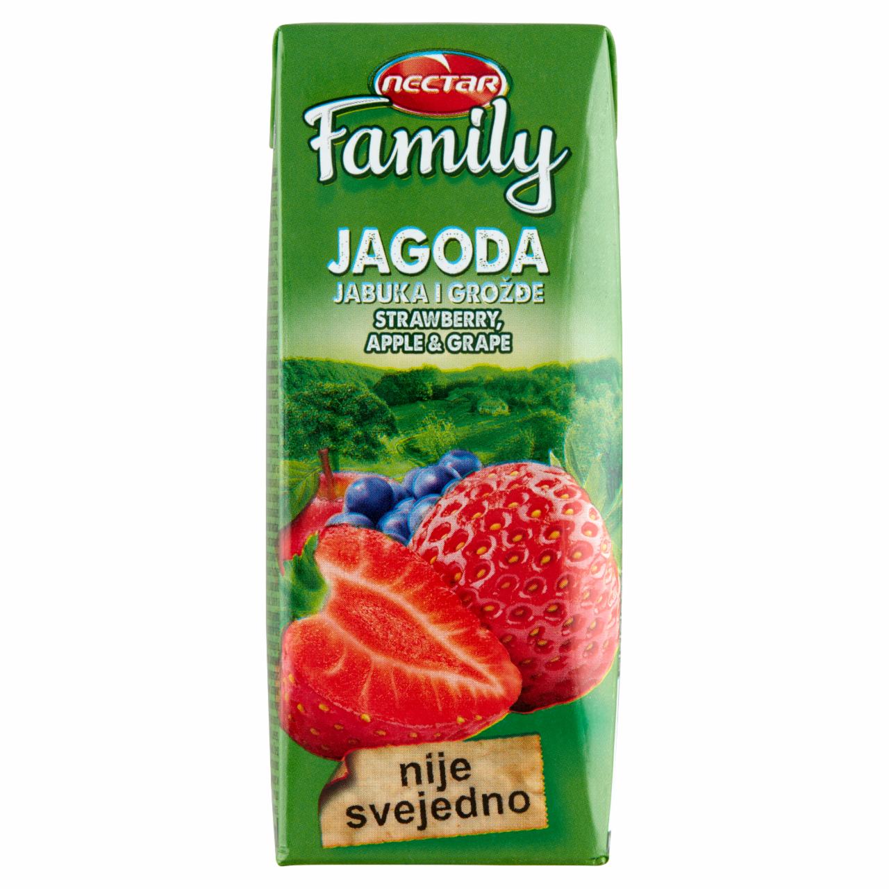 Képek - Nectar Family rostos eper, alma és szőlő gyümölcsital 200 ml