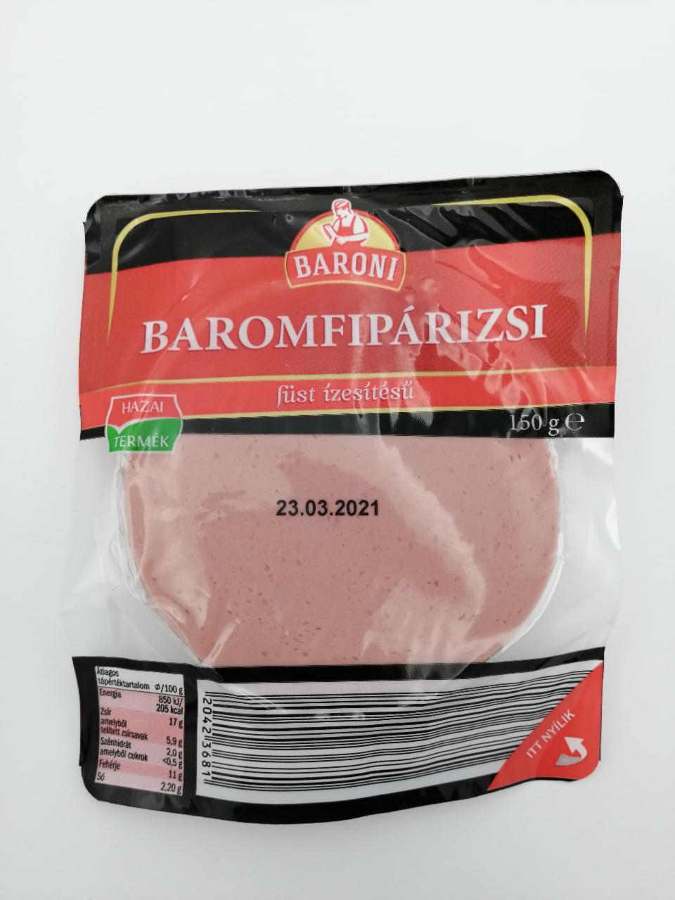 Képek - Baromfi párizsi füst ízesítésű Baroni