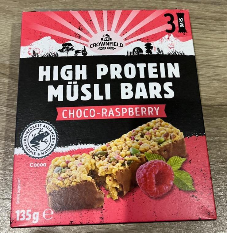 Képek - High Protein Müsli Bars Choco-Raspberry Crownfield