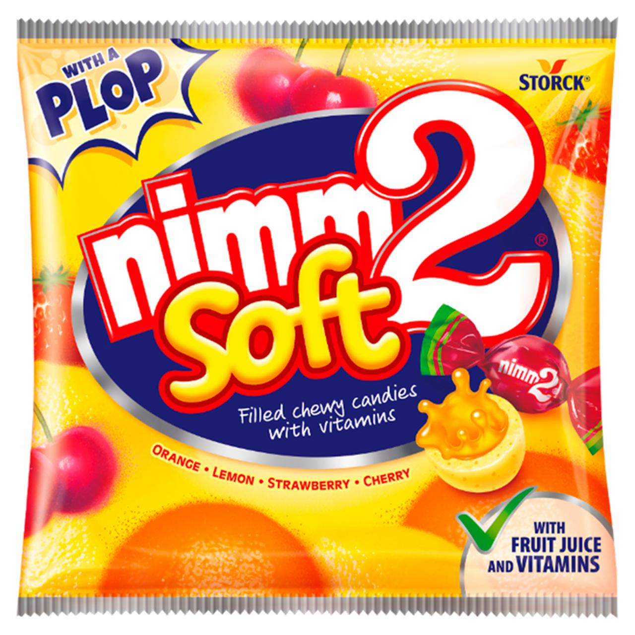 Képek - nimm2 Soft gyümölcsös töltött olvadó cukorka gyümölcslével és vitaminokkal 90 g
