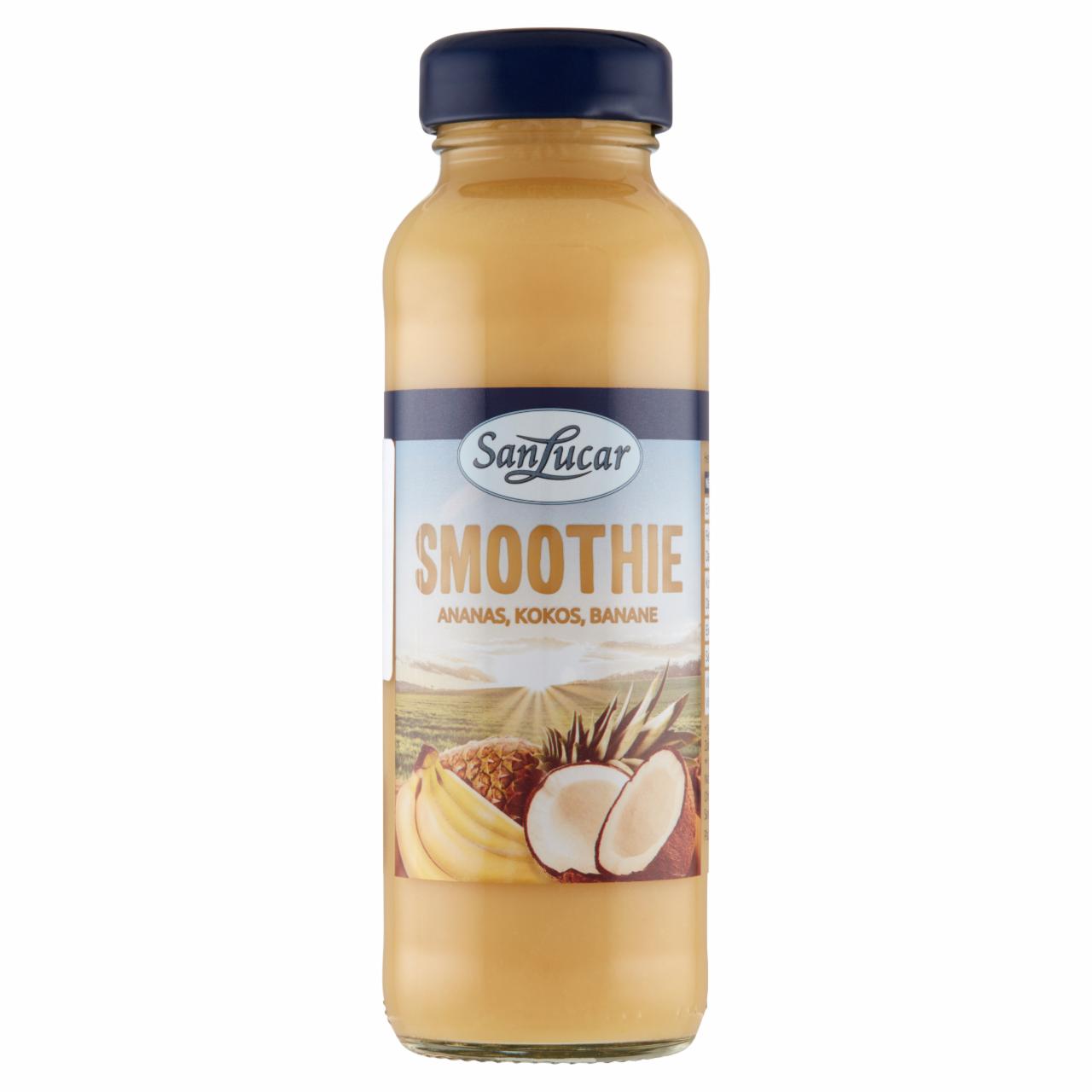 Képek - San Lucar ananász, kókusz banán smoothie 100% gyümölcsből 250 ml