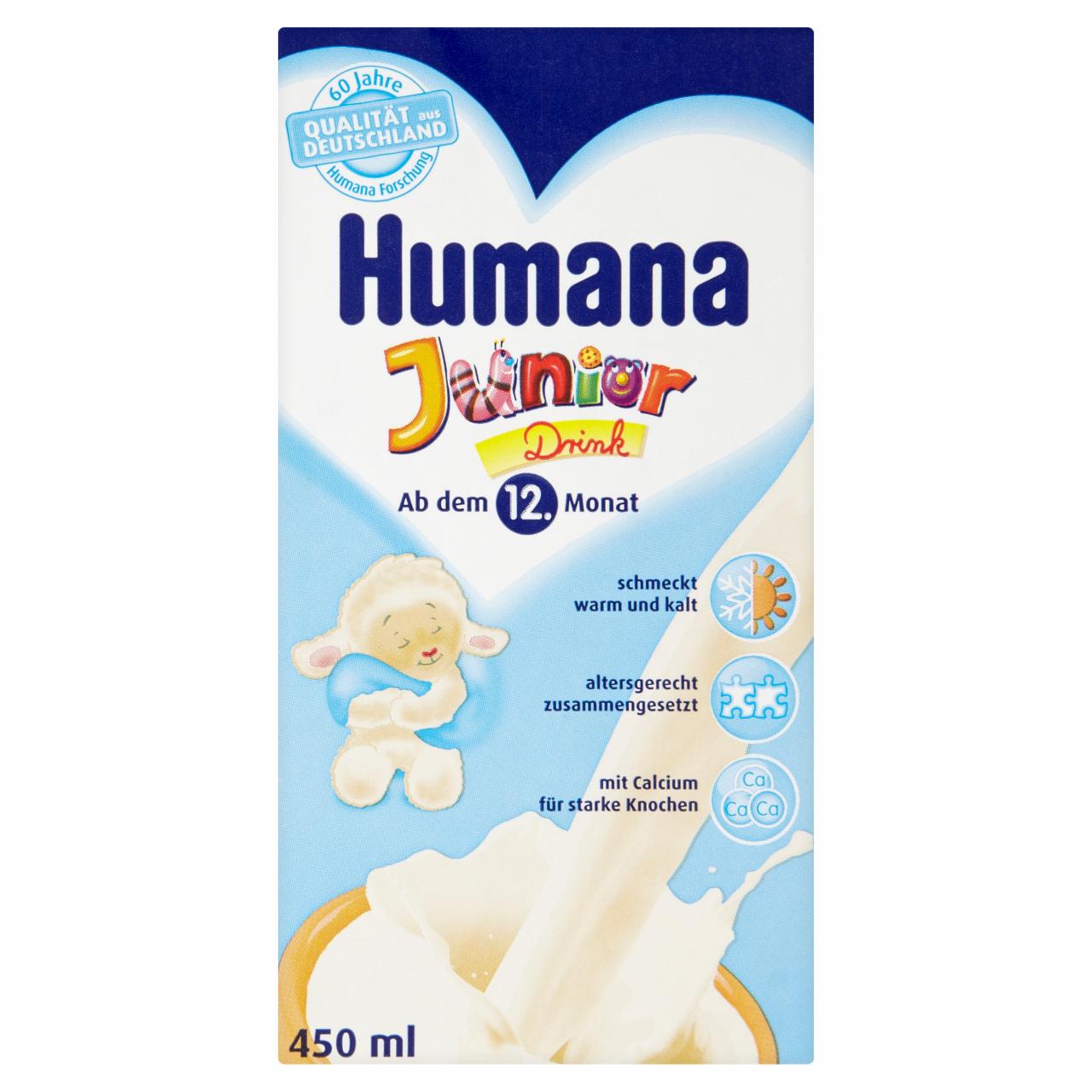Képek - Humana Junior vaníliaízű anyatej-kiegészítő elválasztási tápszer 12 hónapos kortól 450 ml