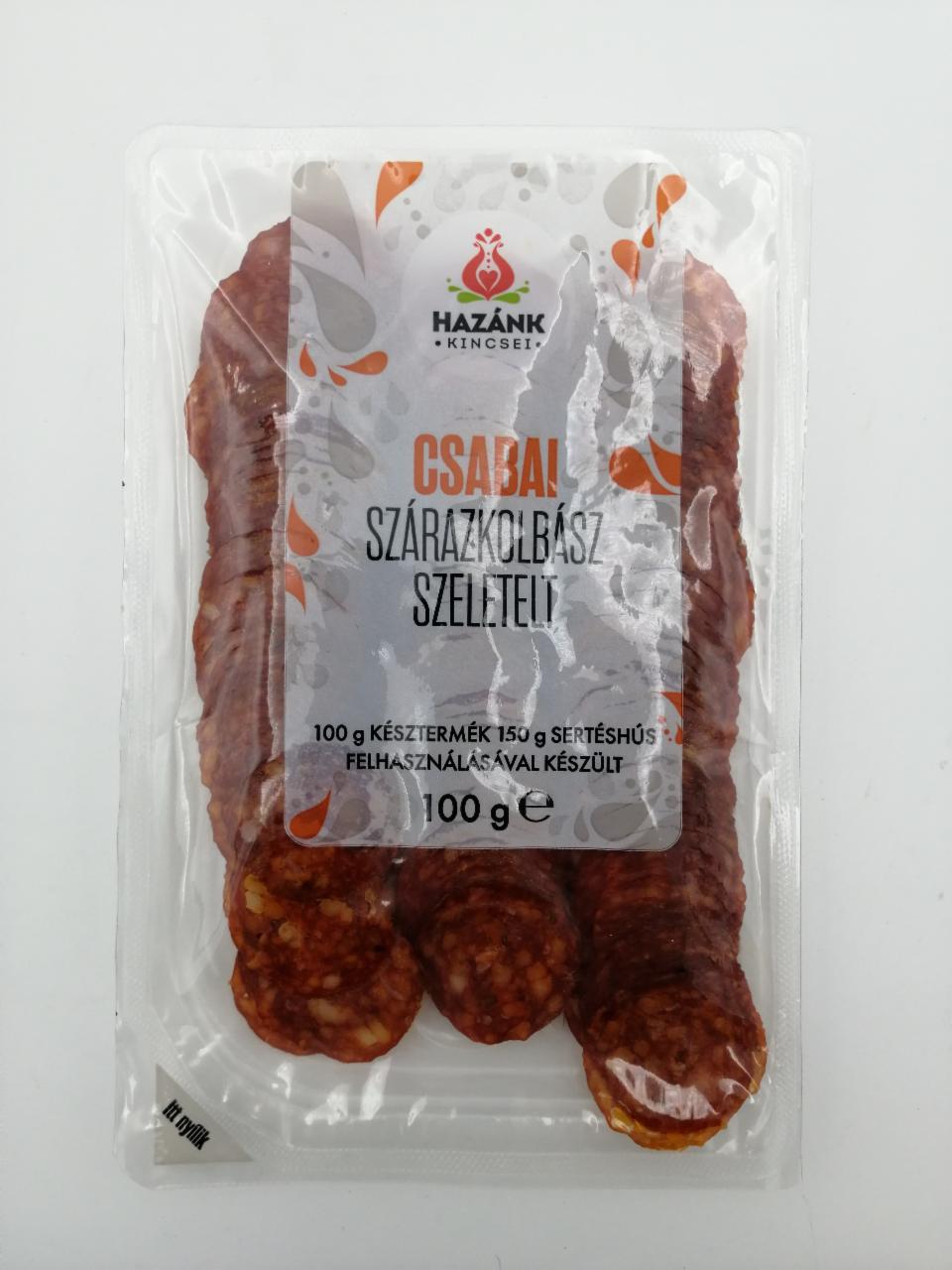 Képek - Hazánk kincsei szeletelt szárazkolbász csabai
