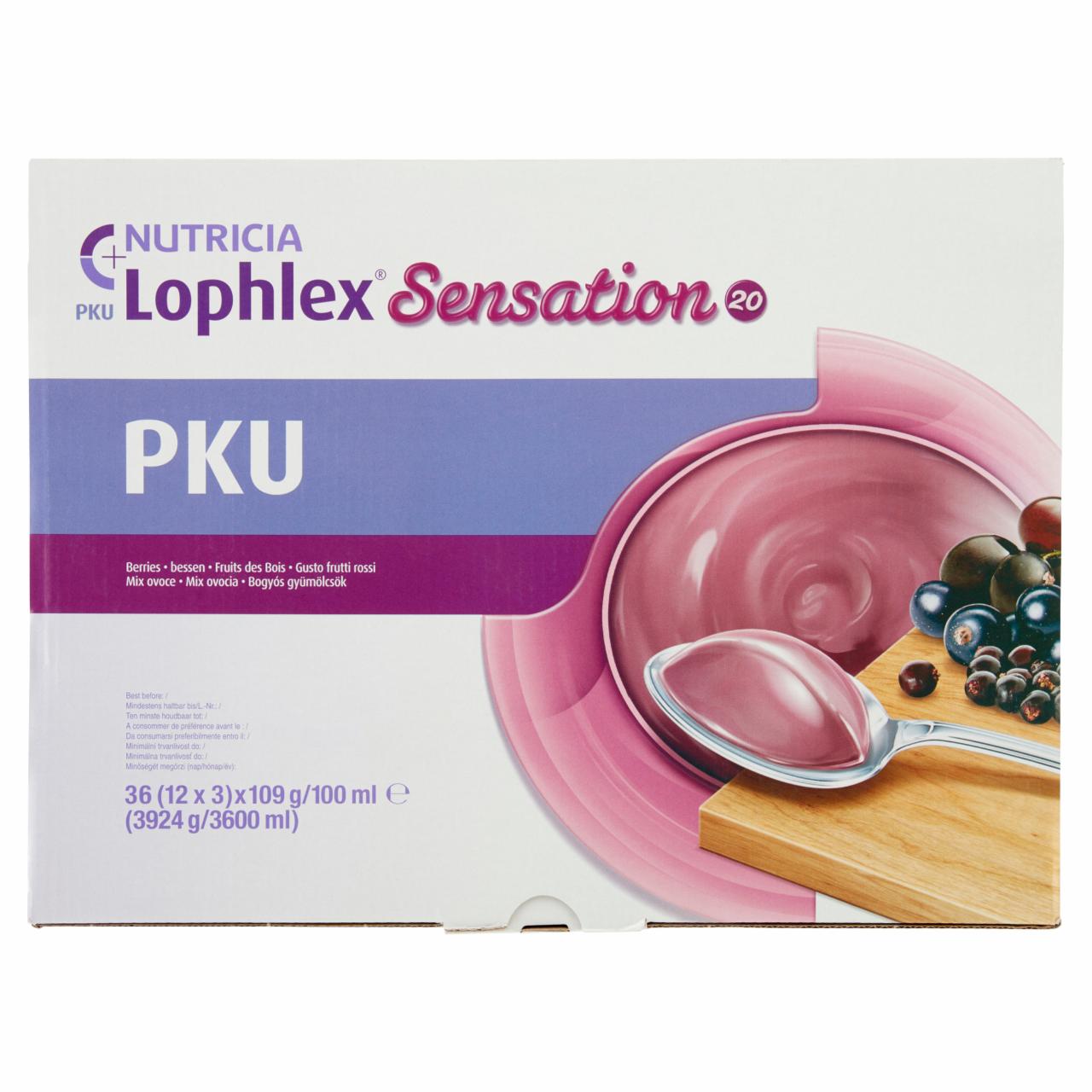 Képek - Nutricia PKU Lophlex Sensation bogyós gyümölcsök gyógyászati célra szánt élelmiszer 36 x 109 g
