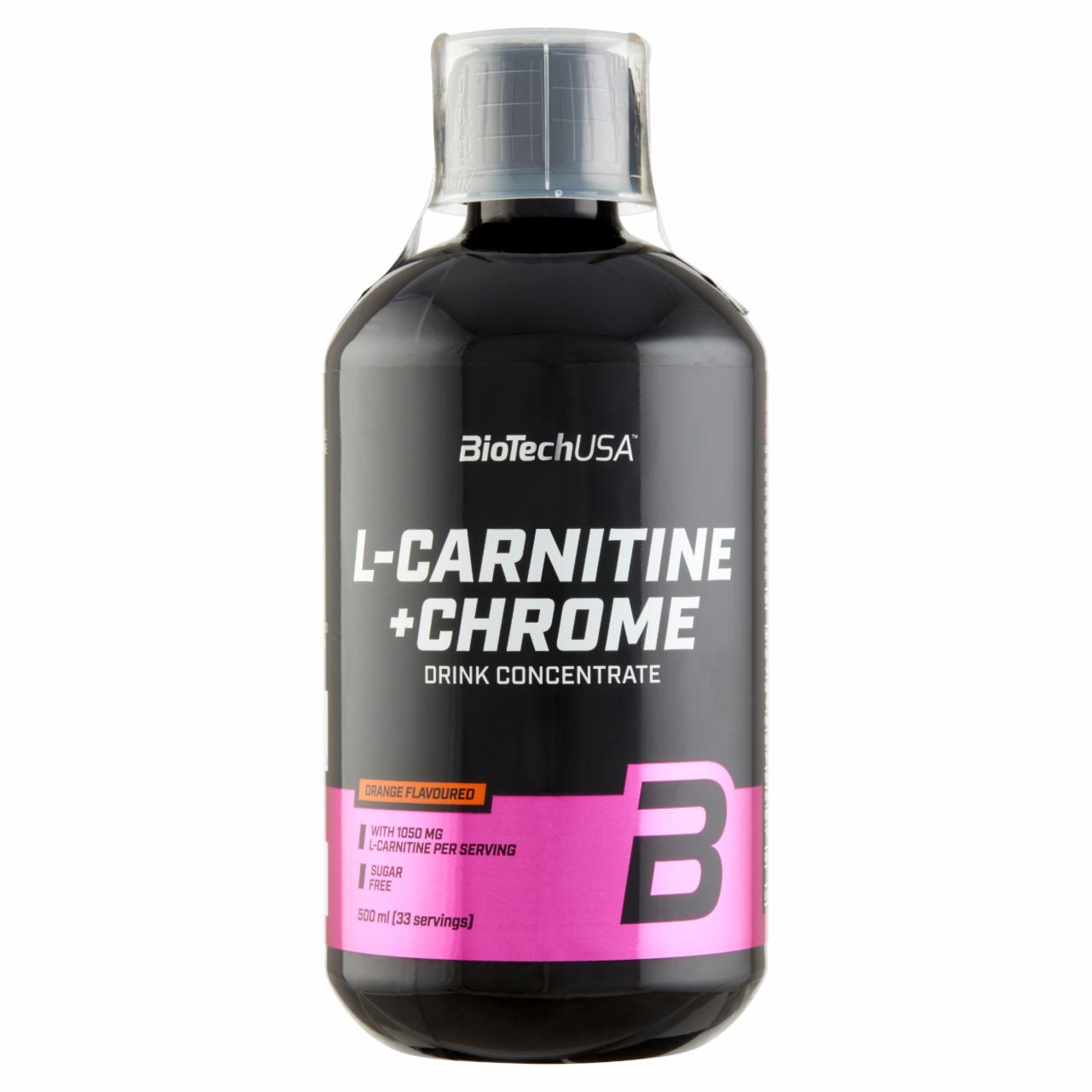 Képek - BioTechUSA L-Carnitine + Chrome narancs ízű ital L-karnitinnel és édesítőszerekkel 500 ml