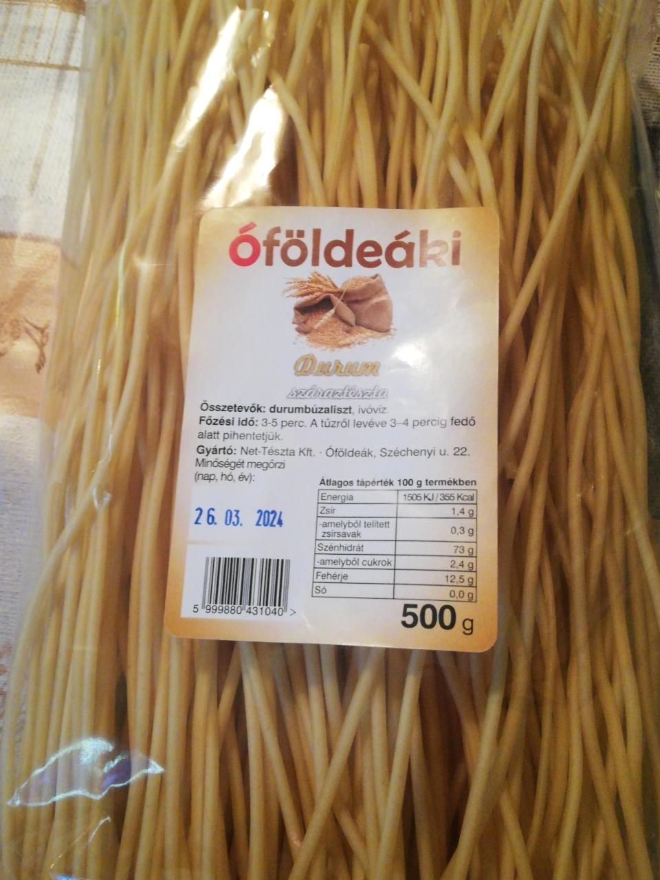 Képek - Durum spaghetti száraztészta Óföldeáki