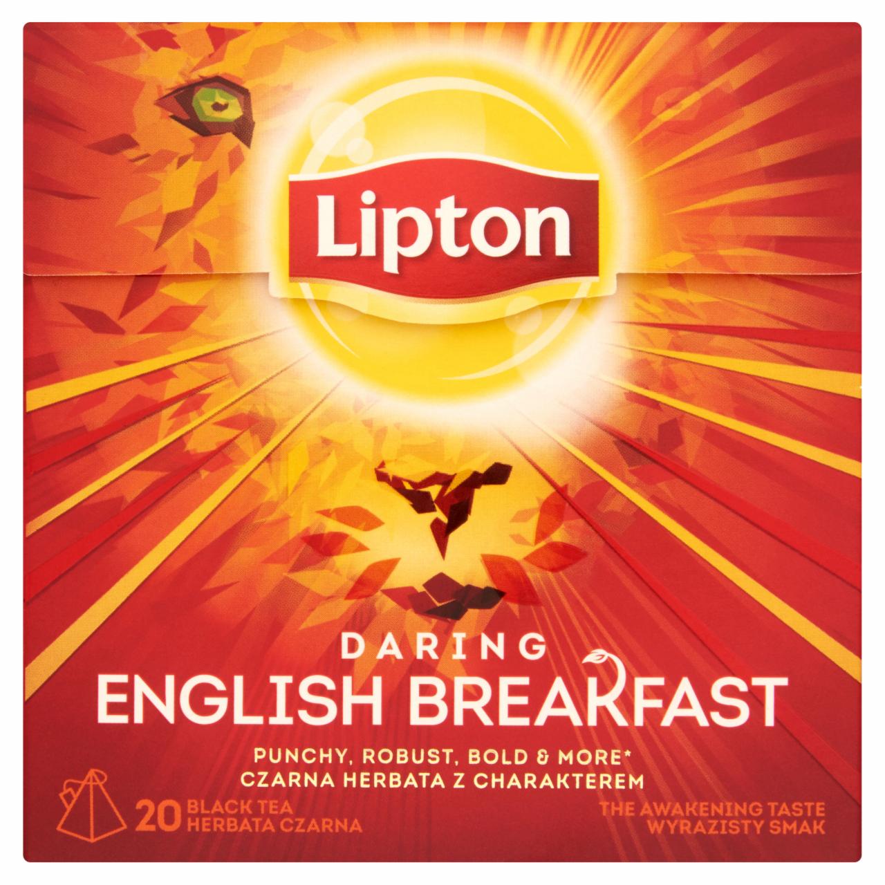 Képek - Lipton Daring English Breakfast fekete tea 20 piramis filter
