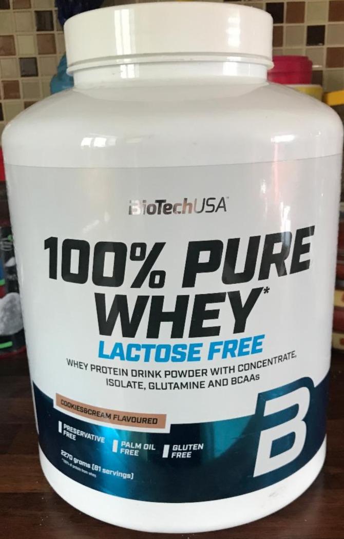 Képek - 100% Pure Whey Lactose Free Cookies & Cream BiotechUSA