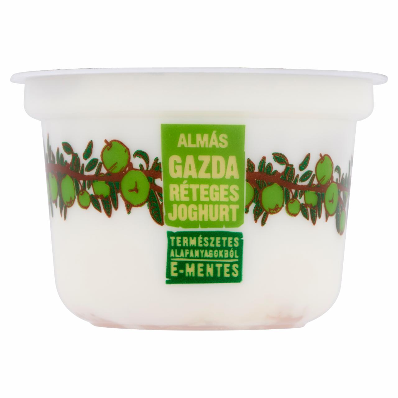 Képek - Gazda E-mentes almás réteges joghurt 200 g