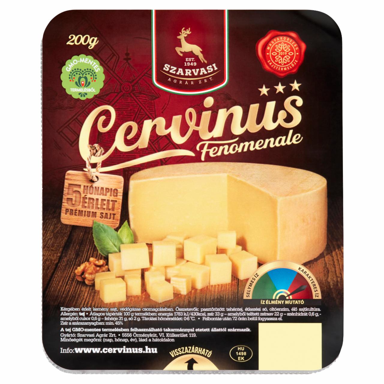 Képek - Szarvasi Cervinus Fenomenale kérgében érlelt kemény sajt 200 g