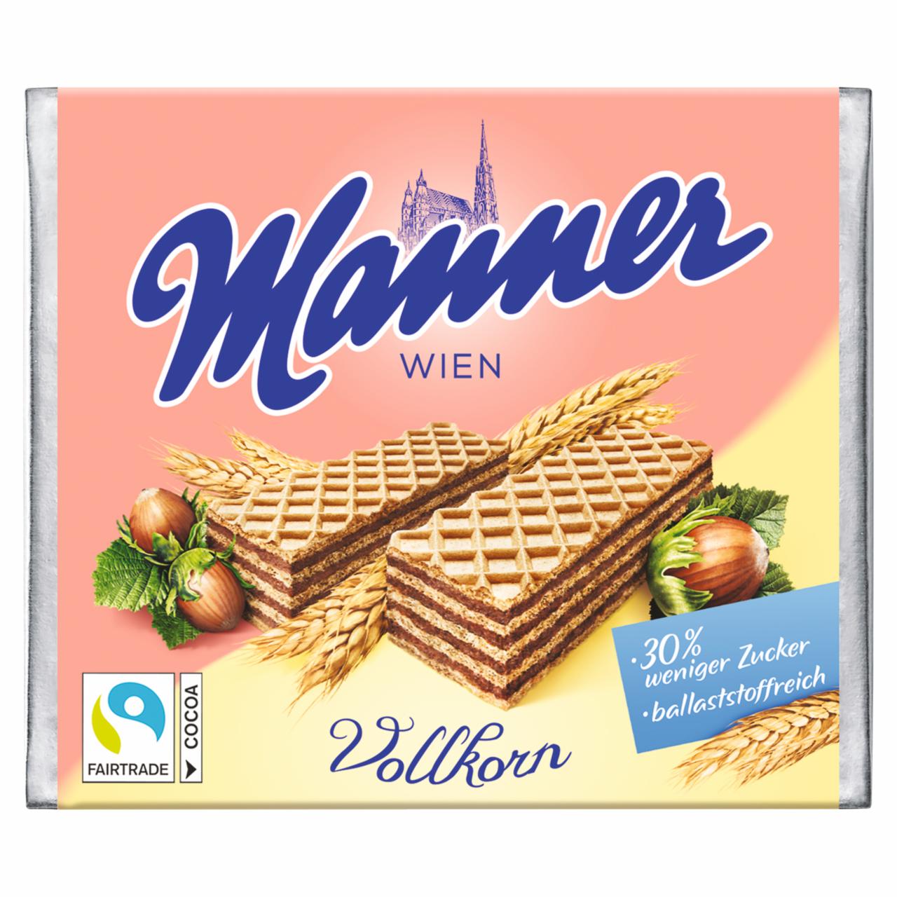 Képek - Manner mogyorókrémmel töltött teljes kiőrlésű lisztből készült ropogós ostyaszelet 75 g